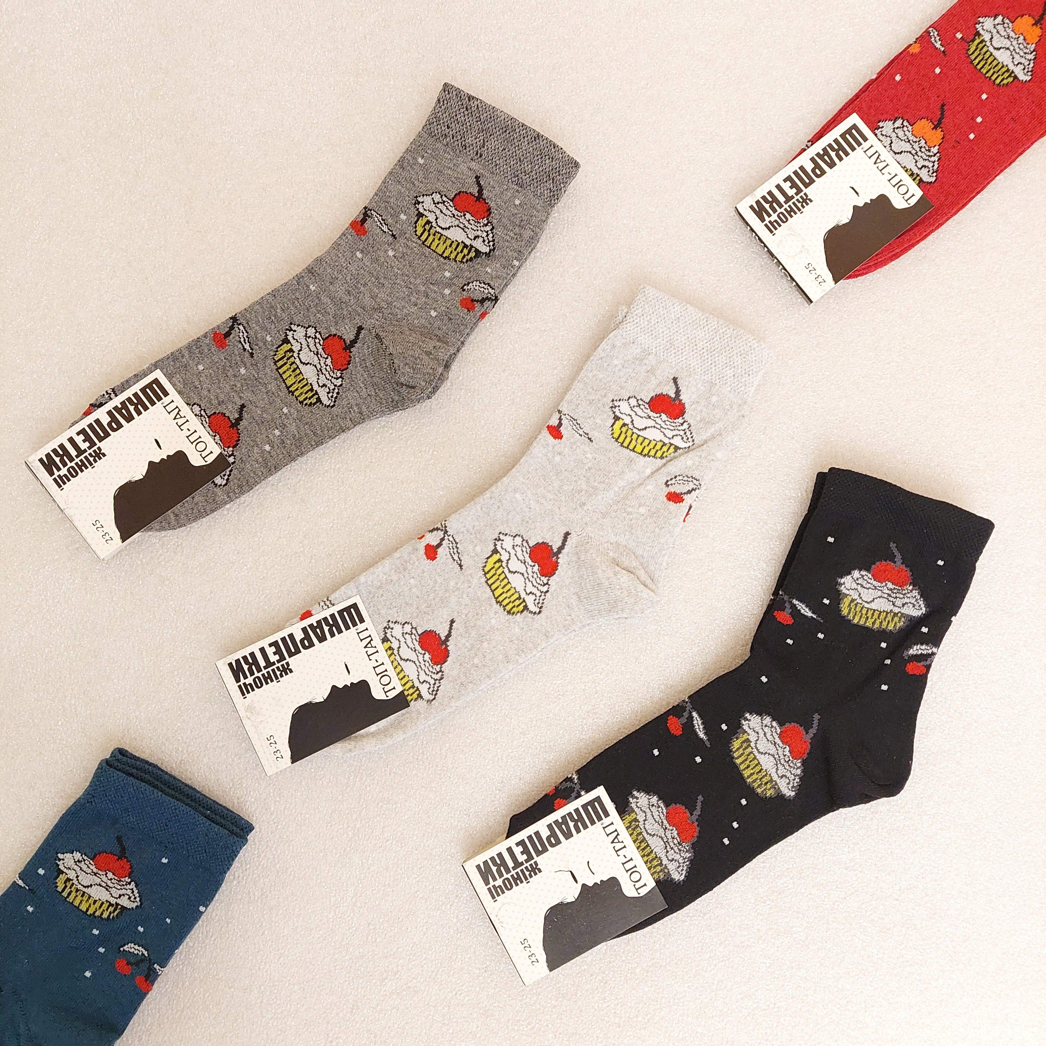 Набір шкарпетки жіночі демісезонні Житомир Cake 12 пар р. 37 Різнокольорові (0509) - фото 2 Набір шкарпетки жіночі демісезонні Житомир Cake 12 пар р. 37 Різнокольорові (0509) - фото 2