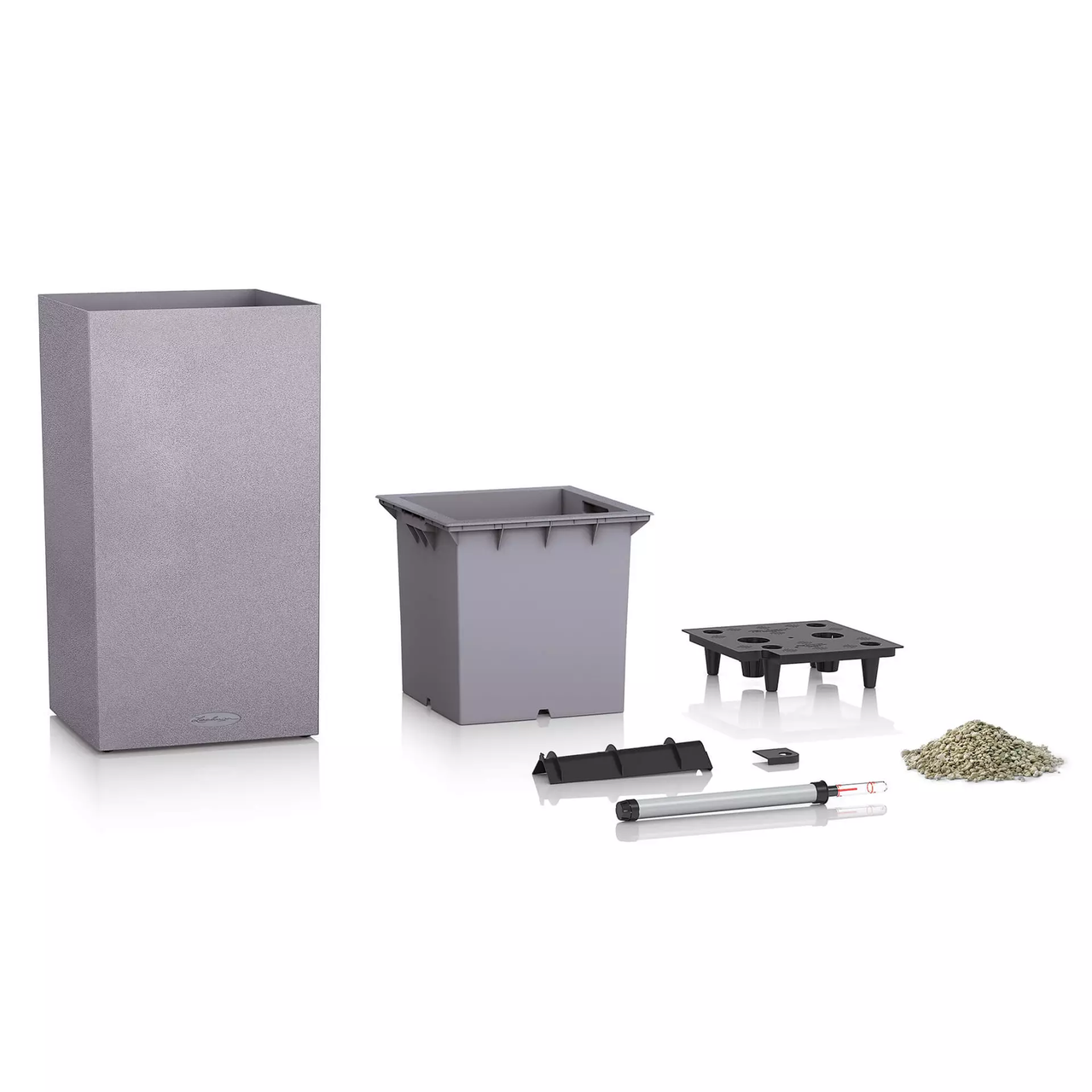 Вазон Lechuza Canto Stone 30 высокий Темно-серый (A-025839)