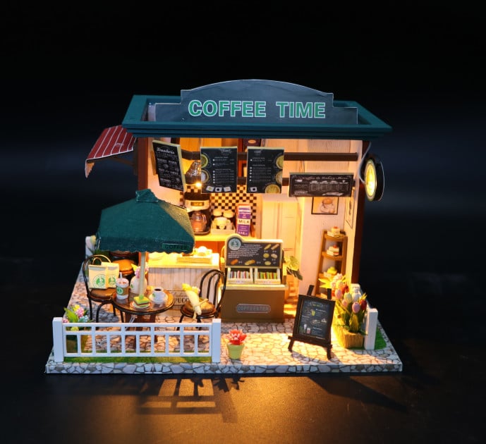 3D Румбокс CuteBee Coffee Time DIY DollHouse Кафе (V356SD) - фото 9