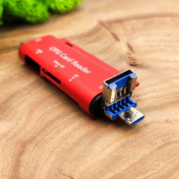 Картридер USB 3.0/Micro-USB/Type-C to SD/MicroSD/USB - фото 4