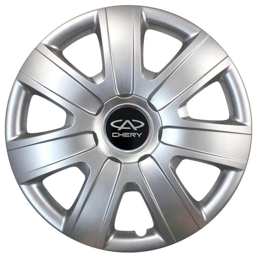 Колпаки SJS 224 с логотипом Chery 4 шт. R14 Серебряный (2654557468)