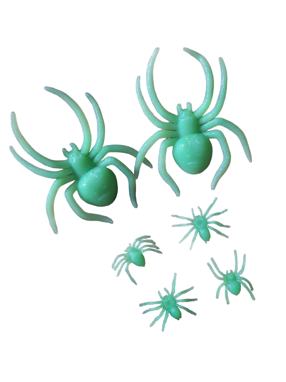 Пауки для Хэллоуина фосфорные 6 шт. Салатовый (36753)