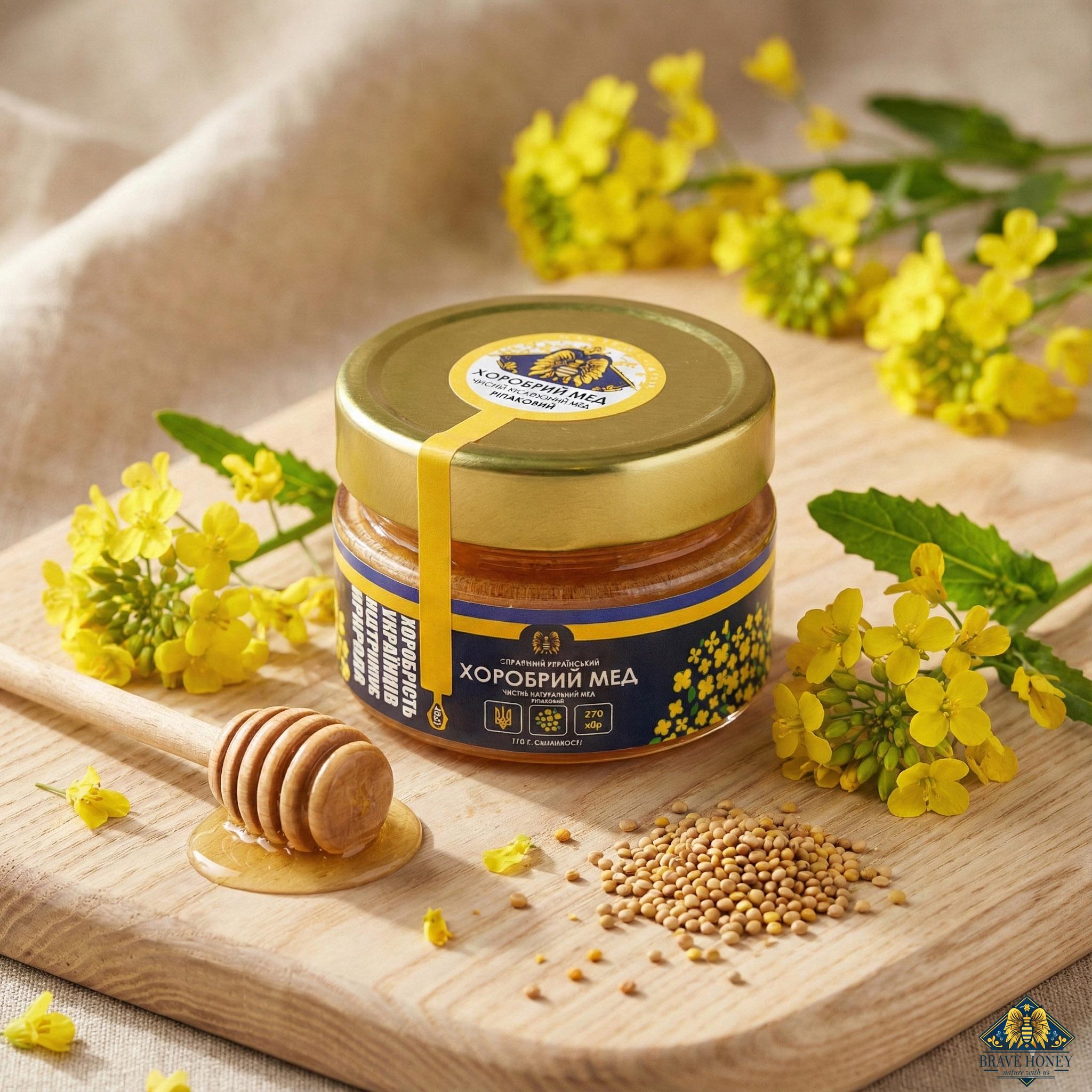 Мед з ріпаку Brave Honey 100% натуральний 170 г (brv-rp-01-170-u)