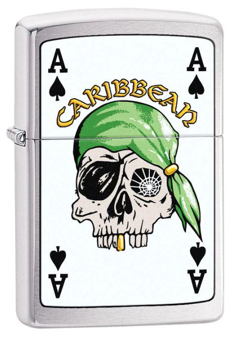 Зажигалка Zippo Ace of Spade Pirate Brushed Chrome (80757)