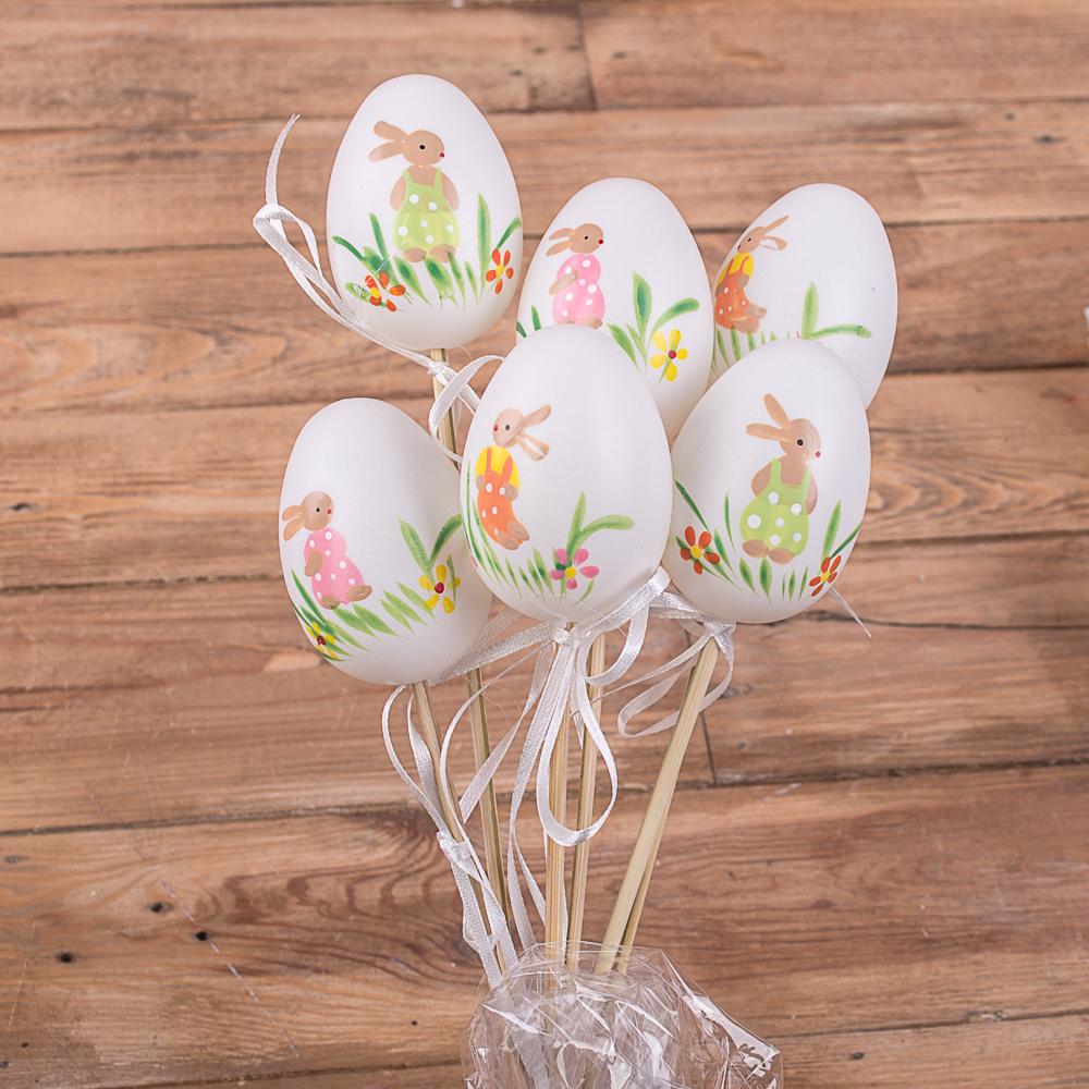 Яйца пластиковые с зайкой 6 шт. (3580-25)