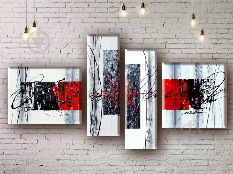 Модульная картина акрилом абстракция ArtStar MHM17_4_055 размер 80 х 150 см