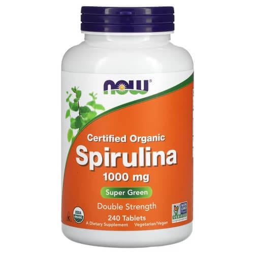 Спирулина NOW Organic Spirulina 1000 мг 240 табл. (NOW-02717)
