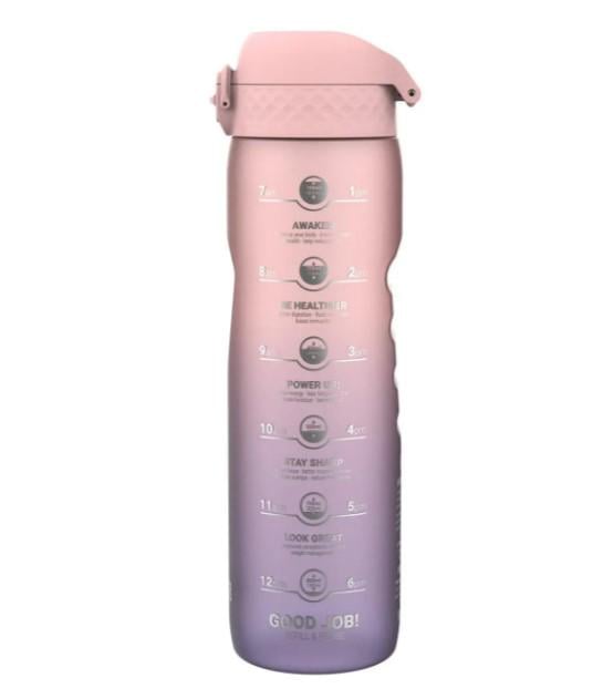 Бутылка для воды ION8 BPA Free Times To Drink 1000 мл Periwinkle &Rose (I8RF1000PPRMOT)