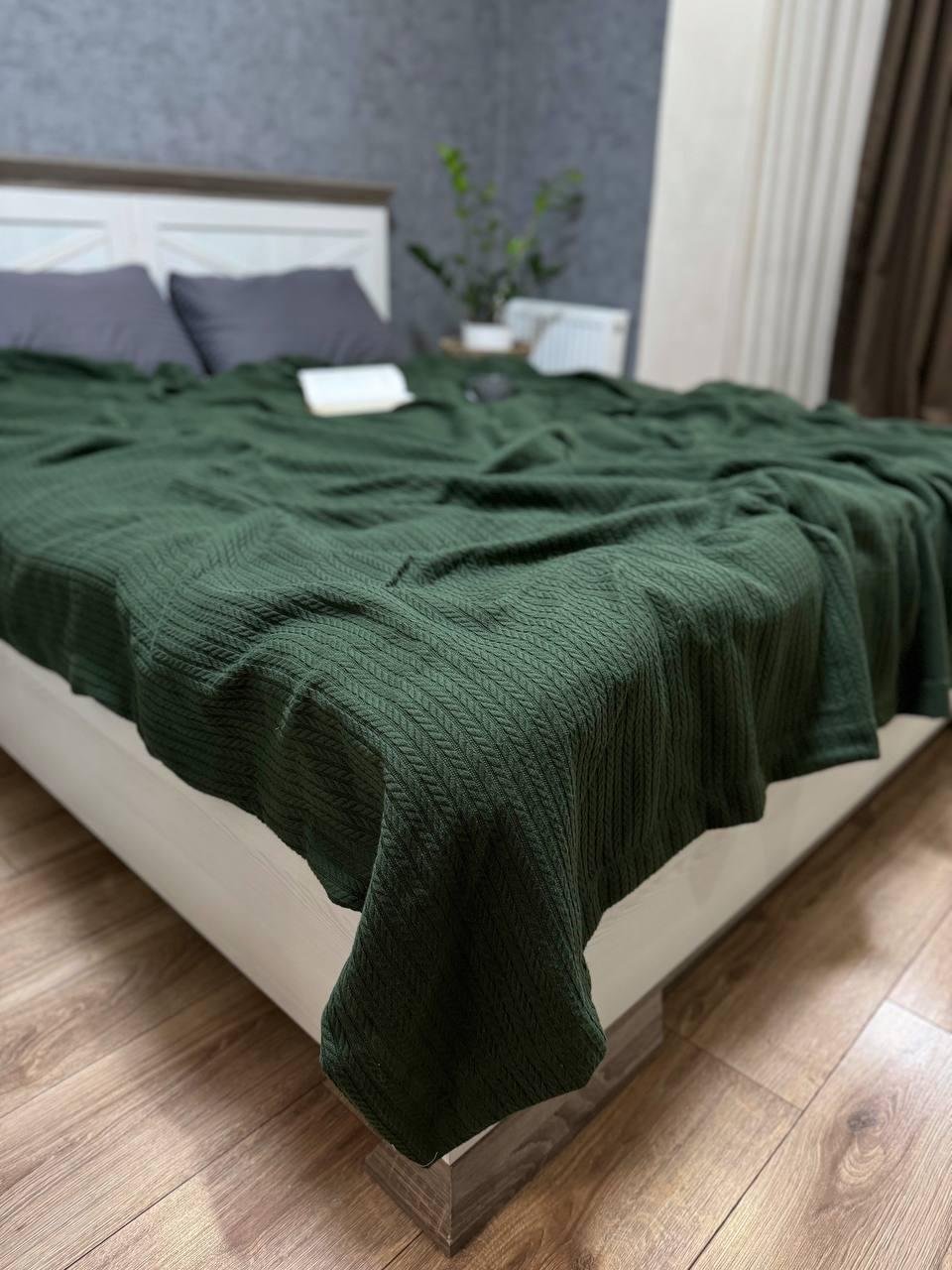 Покрывало на кровать хлопковое полуторный Зеленый (ВЕ2201В) - фото 3 Покрывало на кровать хлопковое полуторный Зеленый (ВЕ2201В) - фото 3