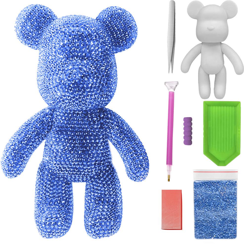 Алмазная мозаика SHLab Мишка Голограммные Стразы 33 см Blue (41372-28)