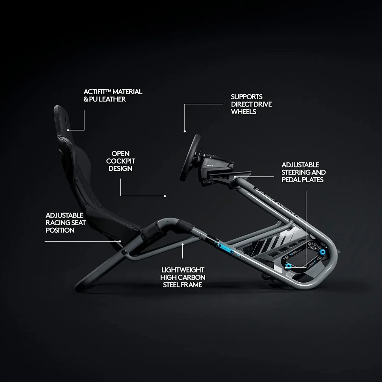 Кокпит для руля Logitech Playseat Trophy G Edition (G.00320) - фото 3 Кокпит для руля Logitech Playseat Trophy G Edition (G.00320) - фото 3