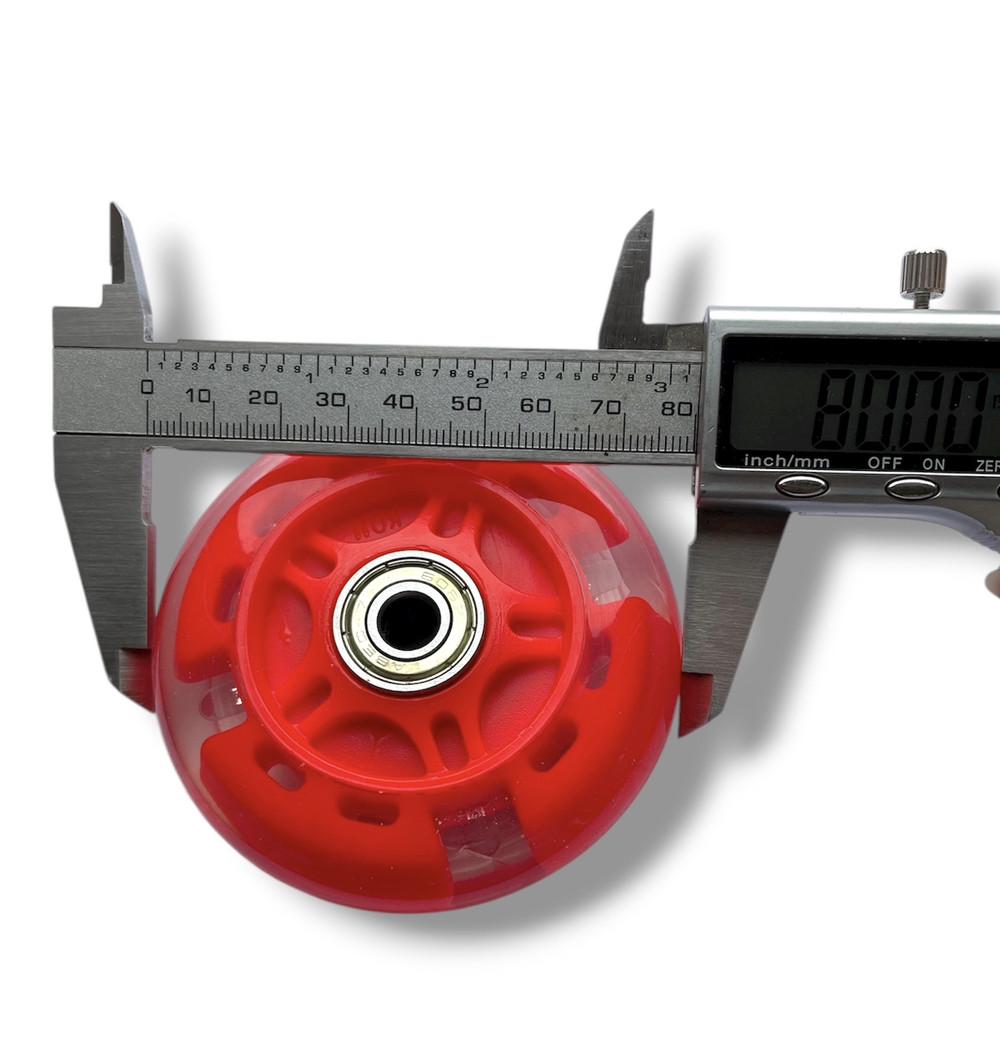 Колесо для самоката/роликів 80 мм підшипники ABES-7 Червоний (7206r) - фото 4 Колесо для самоката/роликів 80 мм підшипники ABES-7 Червоний (7206r) - фото 4