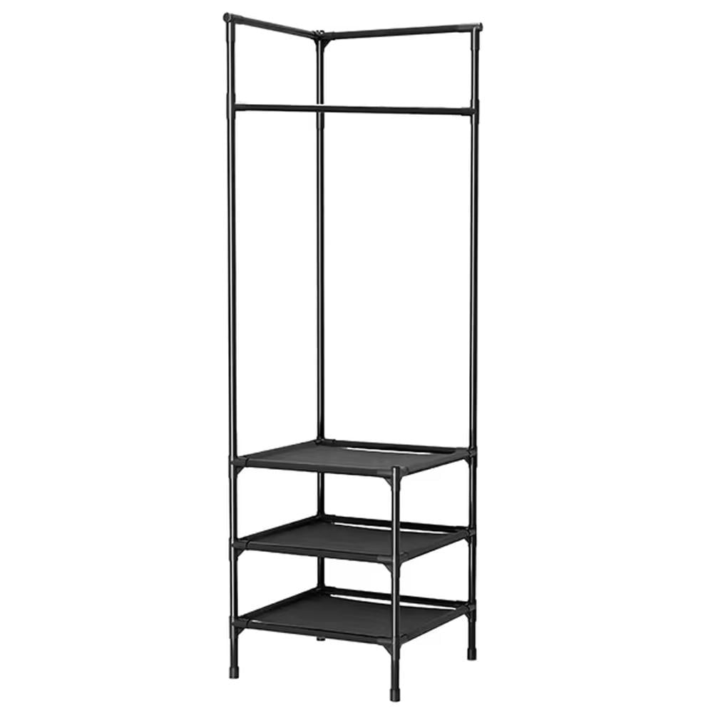 Устойчивая угловая для одежды и обуви Corner Clothes Rack CR-15 Черный (SS-26) - фото 1