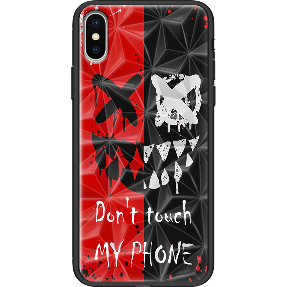 Чехол BoxFace iPhone XS Bad Smile Черный силикон с призмой (35413-up2468-38331)