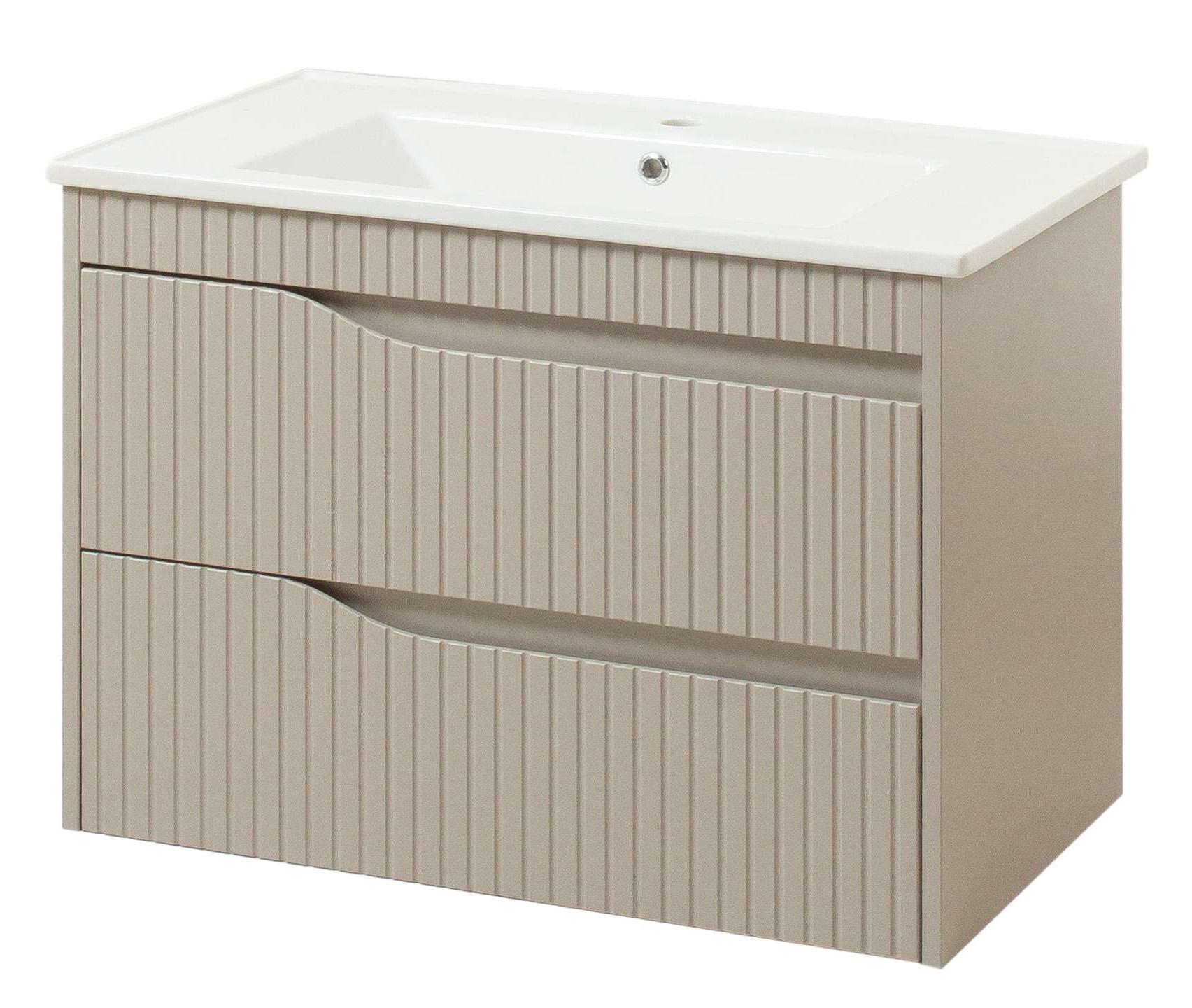 Тумба ЮВВІС Florence ТП-2 Д з умивальником Vesta 80 см Мокко матовий (UVV152)