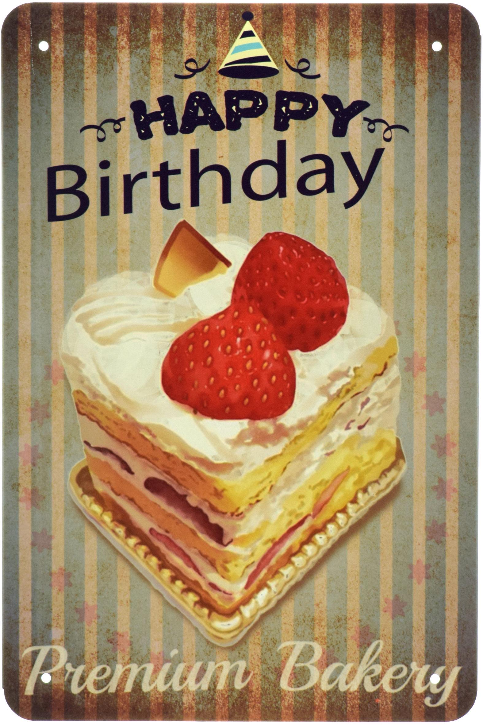 Табличка металева З Днем Народження Найкраща Випічка/Happy Birthday Premium Bakery 20x30 см