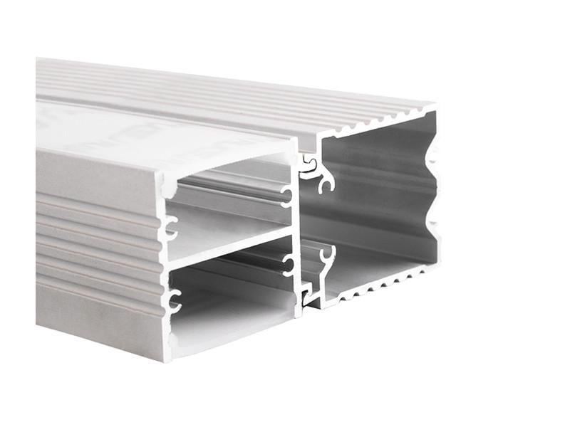 Профиль алюминиевый анодированный LEDUA АЛ-18 + рассеиватель для LED ленты накладной 1 м (5027)