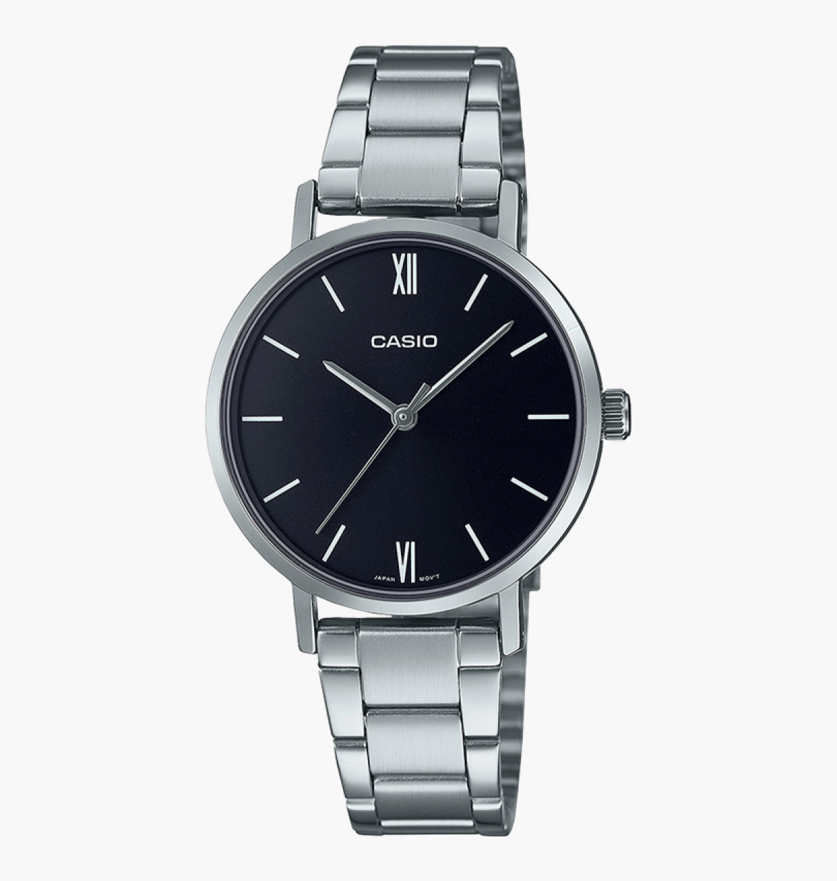Наручные часы женские Casio LTP-VT02D-1A d 30 мм Серебряный/Черный (2486313572)