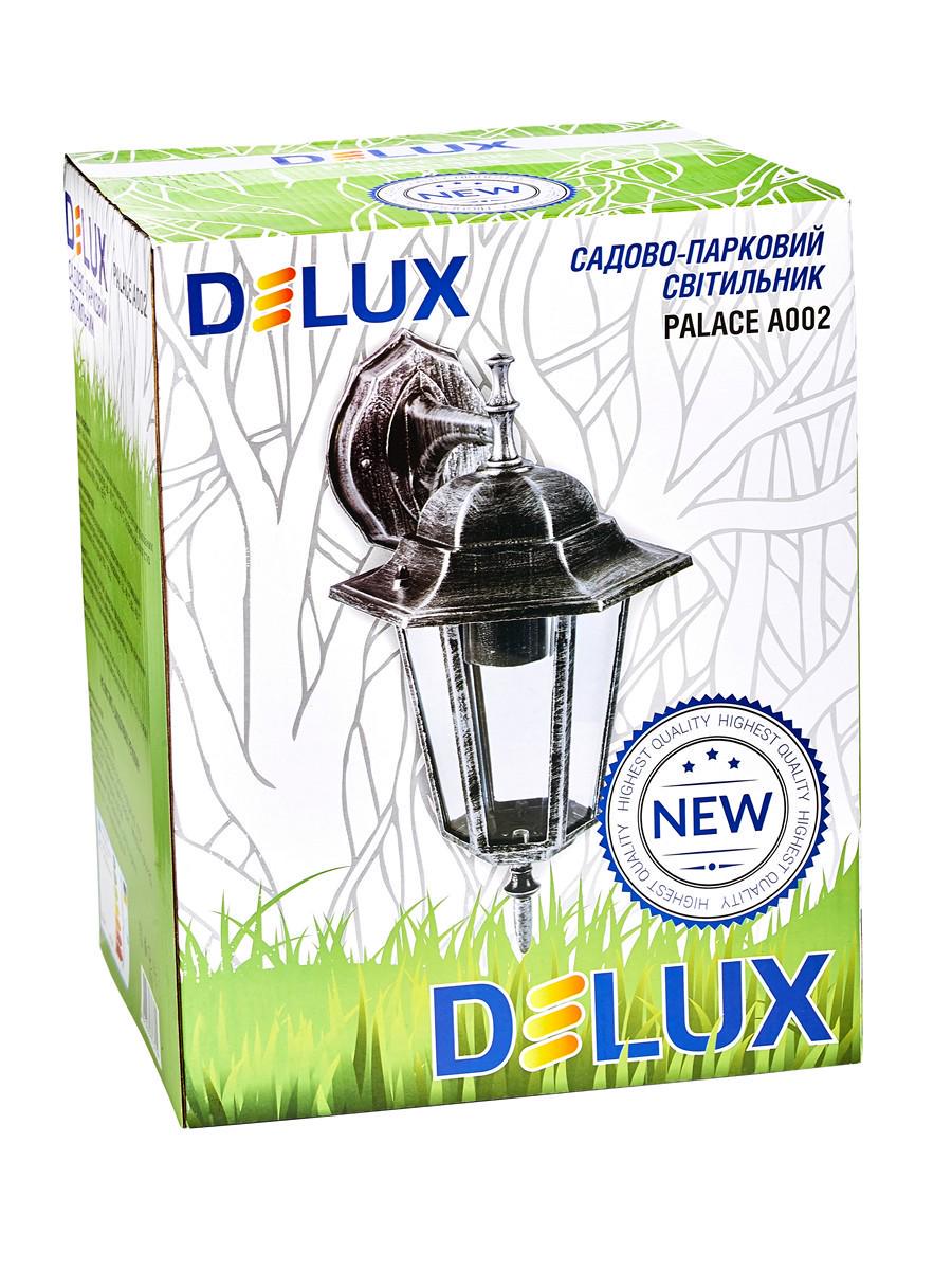 Светильник садово-парковый Delux Palace A002 60 Вт E27 Черный/серебряный (24573705) - фото 3