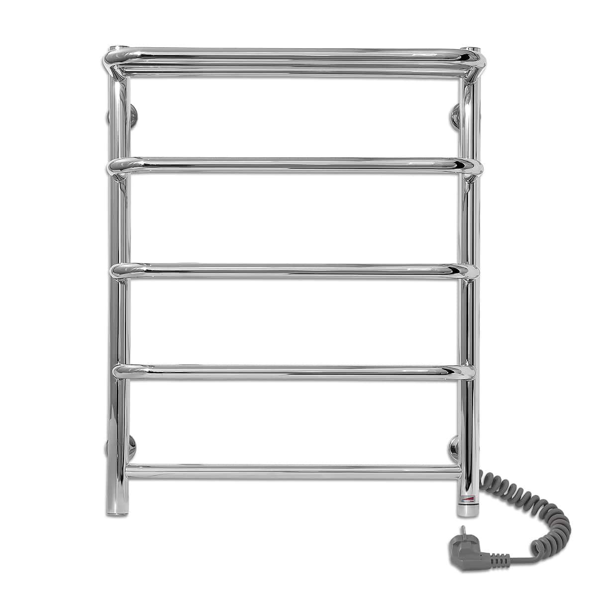 Полотенцесушитель электрический для ванной Laris Стандарт П5 из нержавеющей стали 500х660 мм с полкой Е Хром (147-127-73207843)