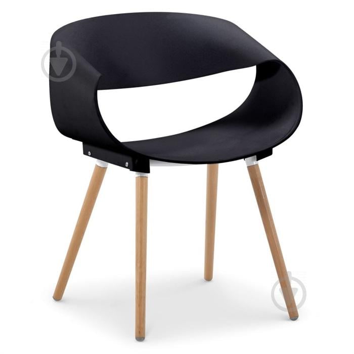 Стул SDM Берта пластик ножки бук Черный (hub_xEUx12898)