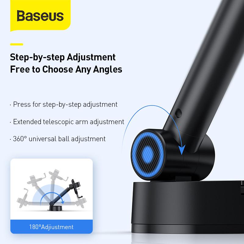 Тримач для телефону BASEUS Simplism gravity car mount в машину Black - фото 5