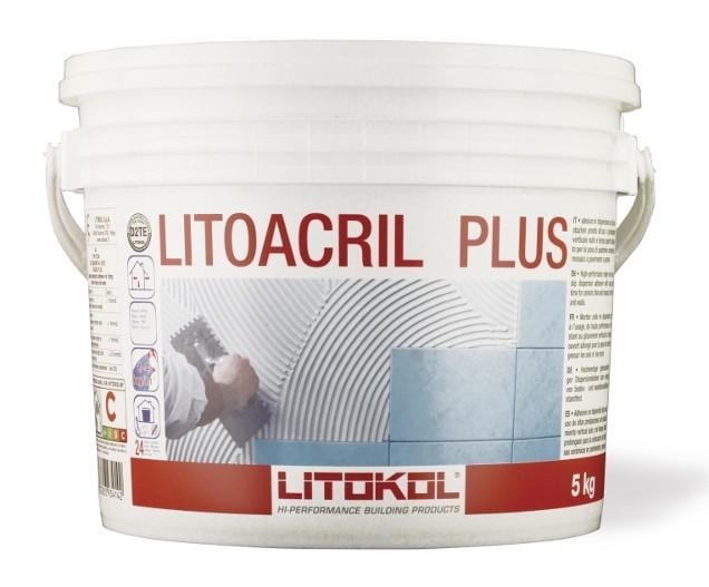 Дисперсійний клей Litokol Litoacril Plus 5 кг Білий (LACR0005)