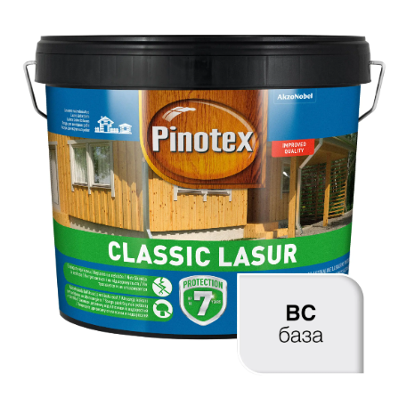 Засіб деревозахисний безбарвний BC Pinotex Classic Lasur 10 л (5302399) Засіб деревозахисний безбарвний BC Pinotex Classic Lasur 10 л (5302399)