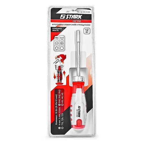 Бітотримач реверсний Stark з набором біт 12 шт. (502412000) - фото 3