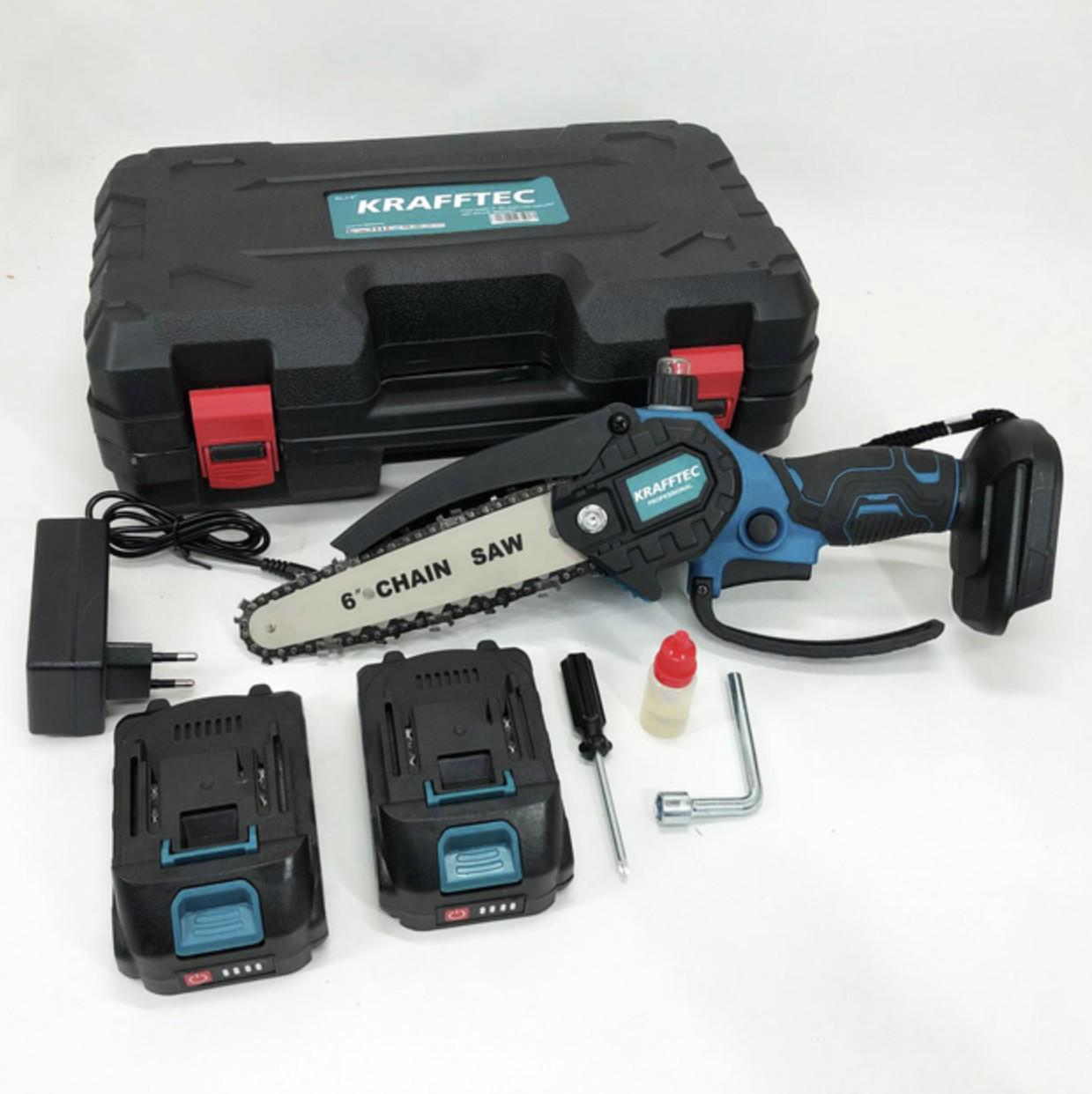 Пила акумуляторна Krafftec 36V 4 Ah 1000 Вт Black 2 х АКБ (30477310) Пила акумуляторна Krafftec 36V 4 Ah 1000 Вт Black 2 х АКБ (30477310)