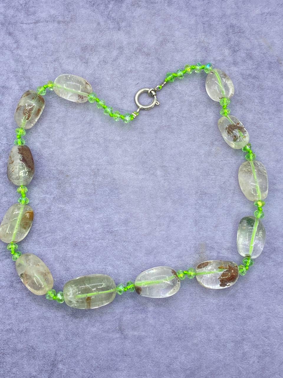 Бусы пренит 46 см Бесцветный (9890)