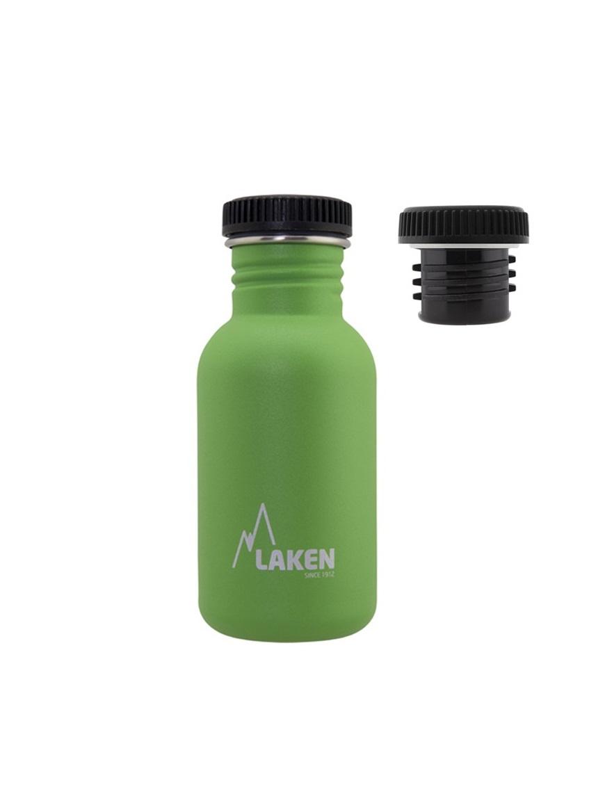 Бутылка Laken Basic Steel Bottle 0,5L PP Cap Green (1004-BS50VE)