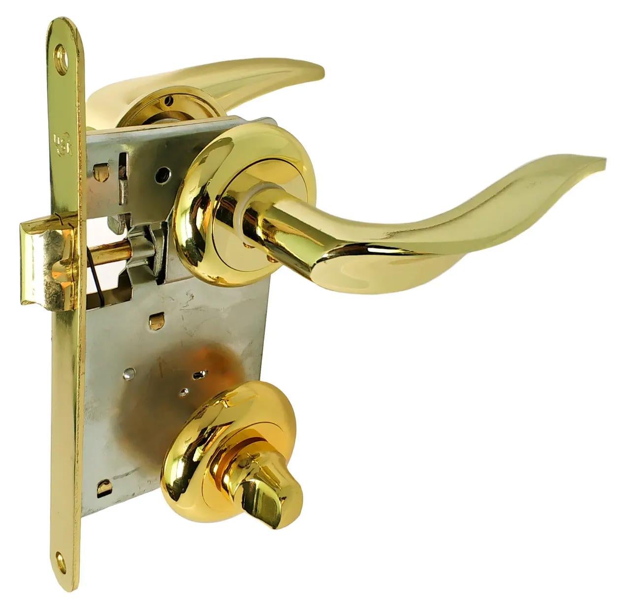Дверные ручки USK Z-5008/90x50 WC с санузловым механизмом Золотой