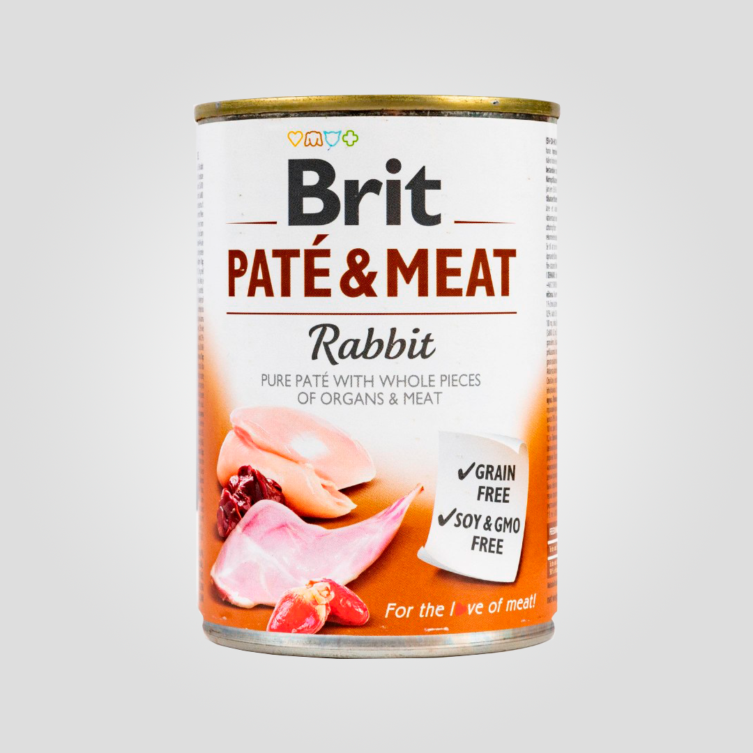 Корм влажный Brit Care Pate&Meat для собак с кроликом 400 г (20504310)