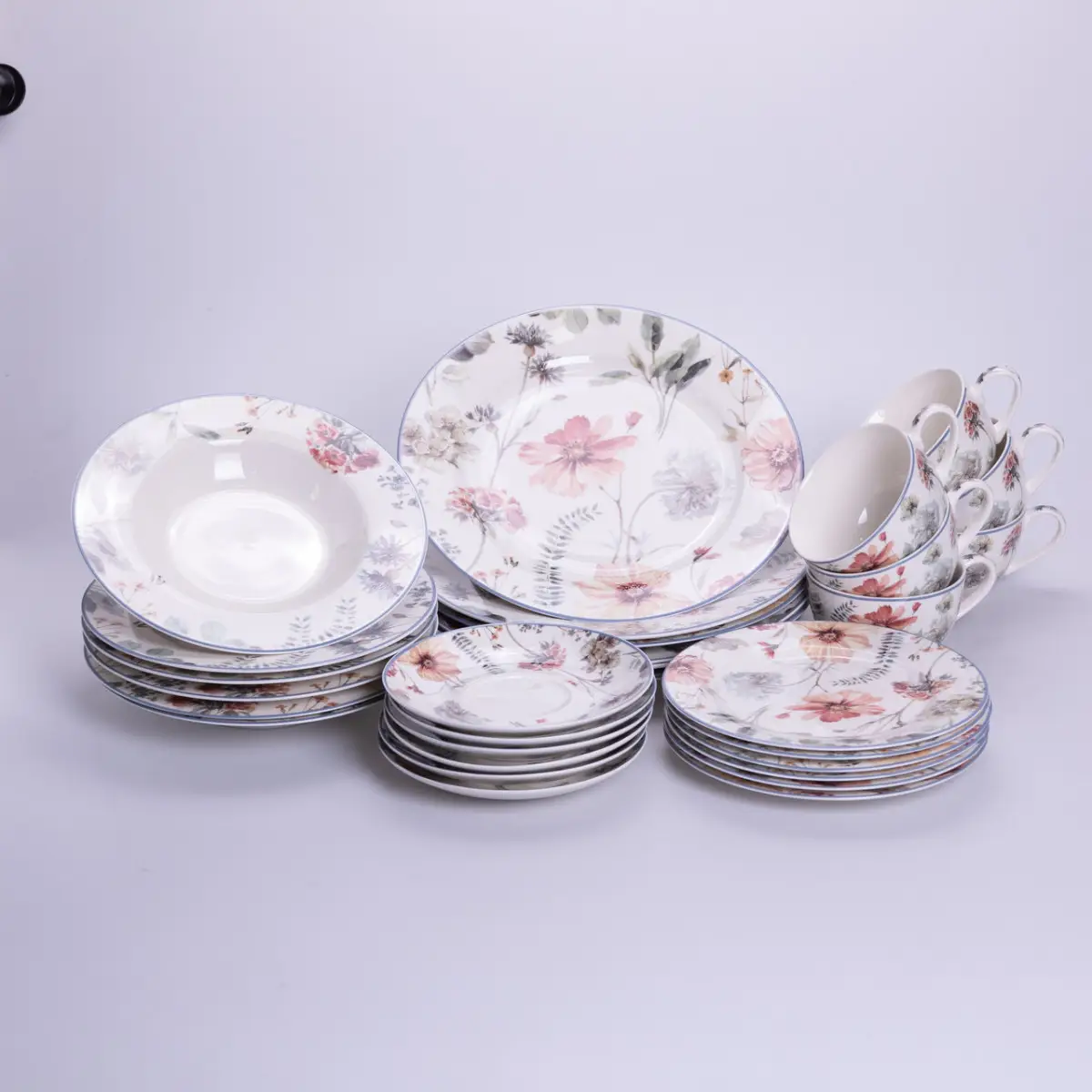 Столовий сервіз з порцеляни Fleur на 6 осіб 30 пр. (HP-HK-5)