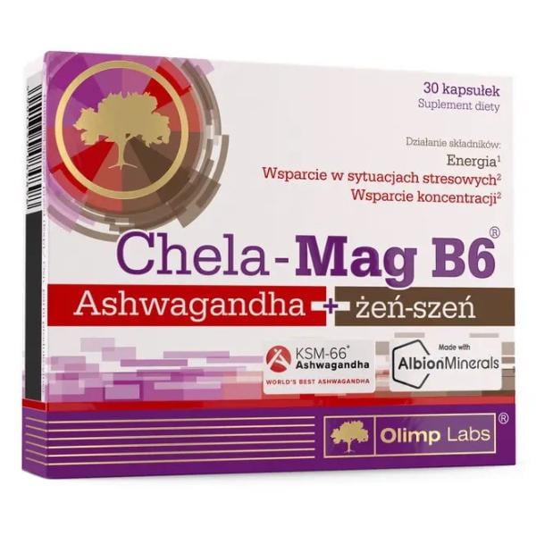 Витаминно-минеральный комплекс для спорта Olimp Nutrition Chela-Mag B6 Ashwagandha+Ginseng 30 капс. (000025174) Витаминно-минеральный комплекс для спорта Olimp Nutrition Chela-Mag B6 Ashwagandha+Ginseng 30 капс. (000025174)