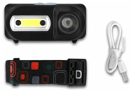 Ліхтар налобний Bailong KX-1804A-XPE+COB Li-Ion з датчиком руху (2322380808) - фото 4