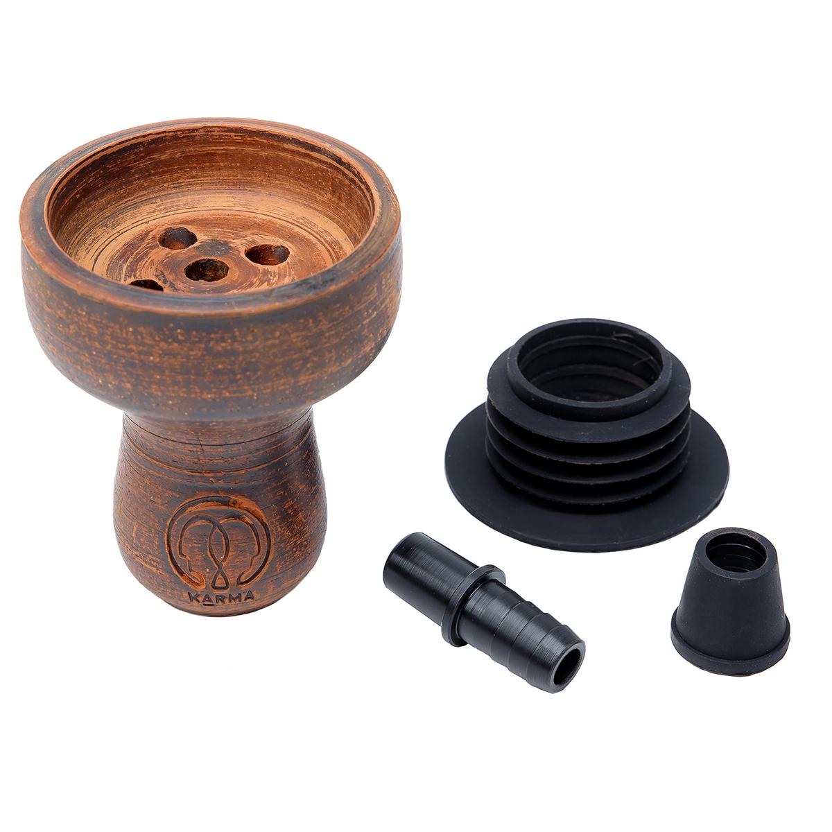 Кальян Karma Hookah 1.1 Brown с колбой Craft Black Matt (034-265) - фото 5