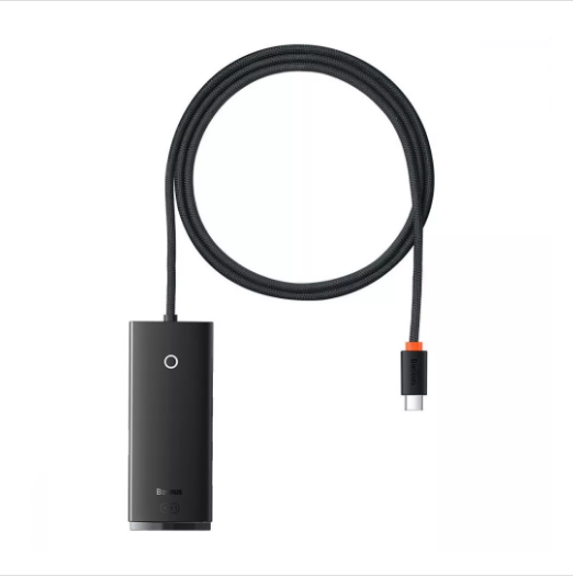 USB-хаб BASEUS Lite Series WKQX030401 4в1 1 м Black (559944) - фото 1