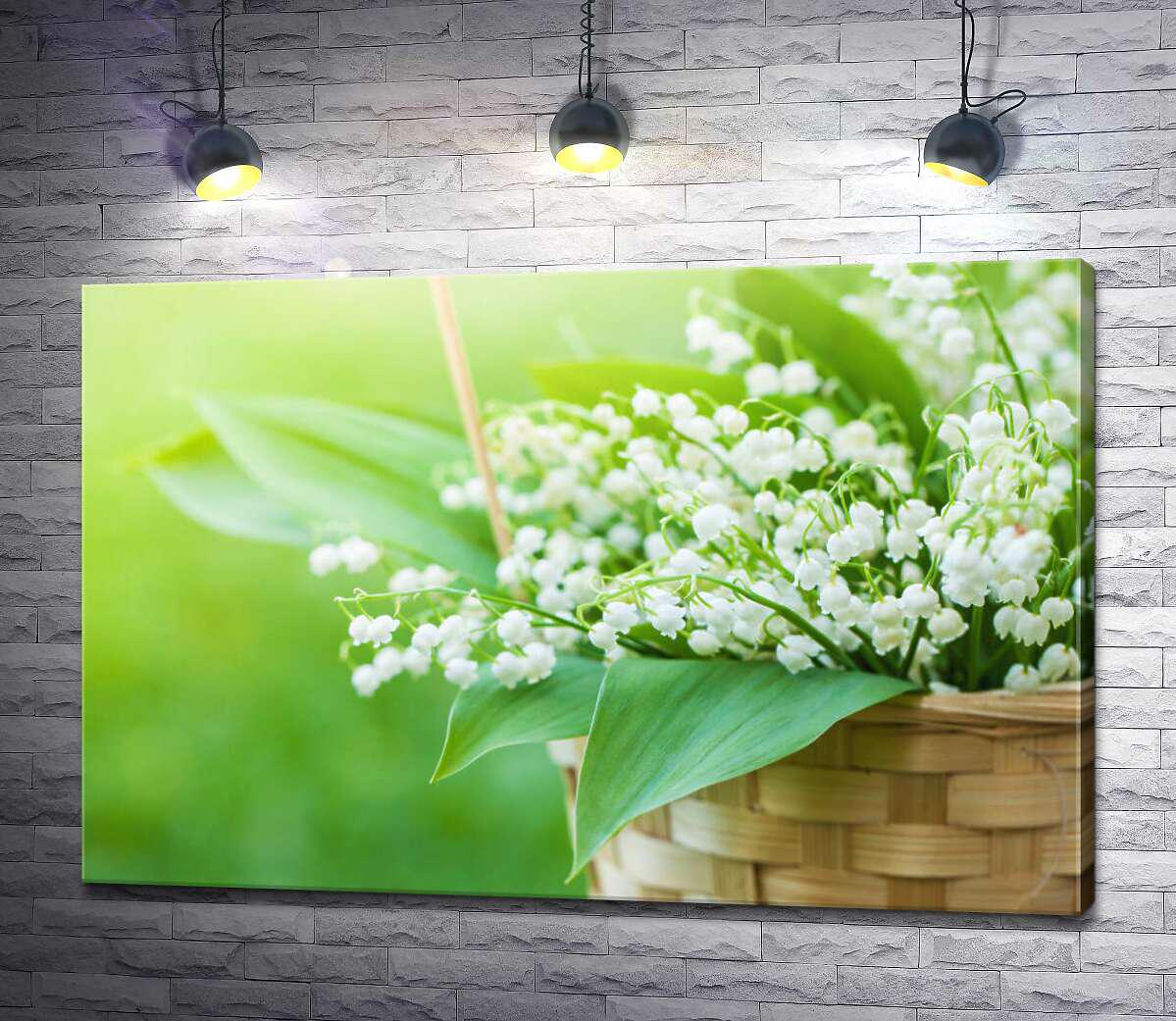Картина ArtPoster Кошик свіжих весняних конвалій 100x67 см Модуль №1 (004538)