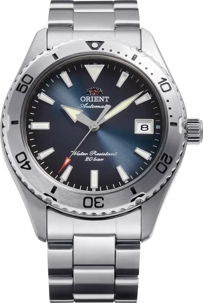 Мужские наручные часы Orient Mako 40 RA-ACOQ14L30B со стальным корпусом/сапфировым стеклом WR 200 м Синий (3124658593)