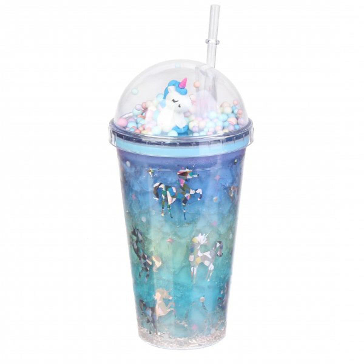Слаш-стакан акриловый с трубочкой охлаждающий Единорог 450 мл (69-830)