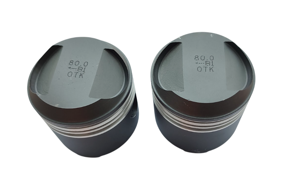 Поршни Днепр МТ 80,0 ТРТ под ВАЗ кольца плоские с графитовым покрытием (2360-02)