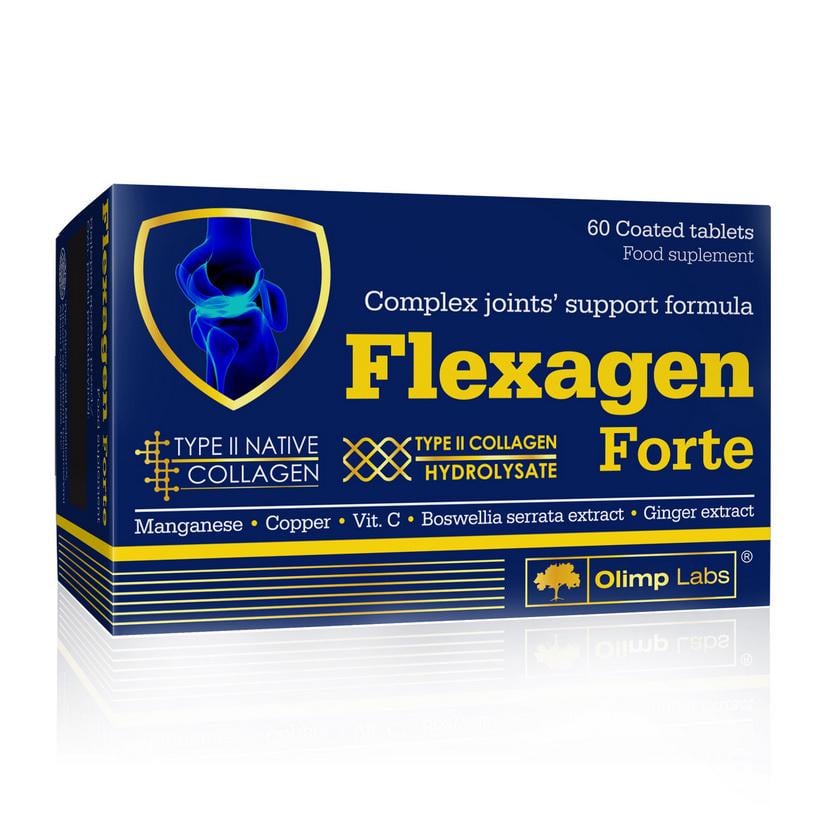 Хондропротектор Olimp Flexagen Forte коллаген 2 типа глюкозамин и хондроитин 60 табл.