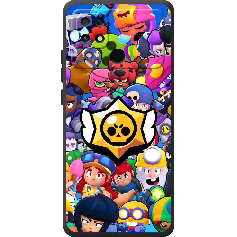 Чохол BoxFace Poco С40 Brawl Stars Чорний силікон (44597-up2389-44611)