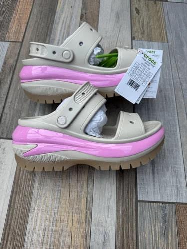 Сандали женские Crocs Mega Crush Tonal Sandal р. 37/38 Stucco (17647) - фото 3