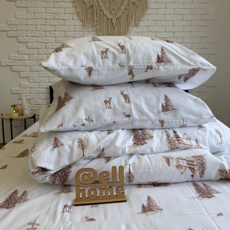 Комплект постельного белья Ell Home фланель на резинке двуспальная наволочка 50x70 см/70x70 см Альпийский лес (29337820) - фото 3 Комплект постельного белья Ell Home фланель на резинке двуспальная наволочка 50x70 см/70x70 см Альпийский лес (29337820) - фото 3