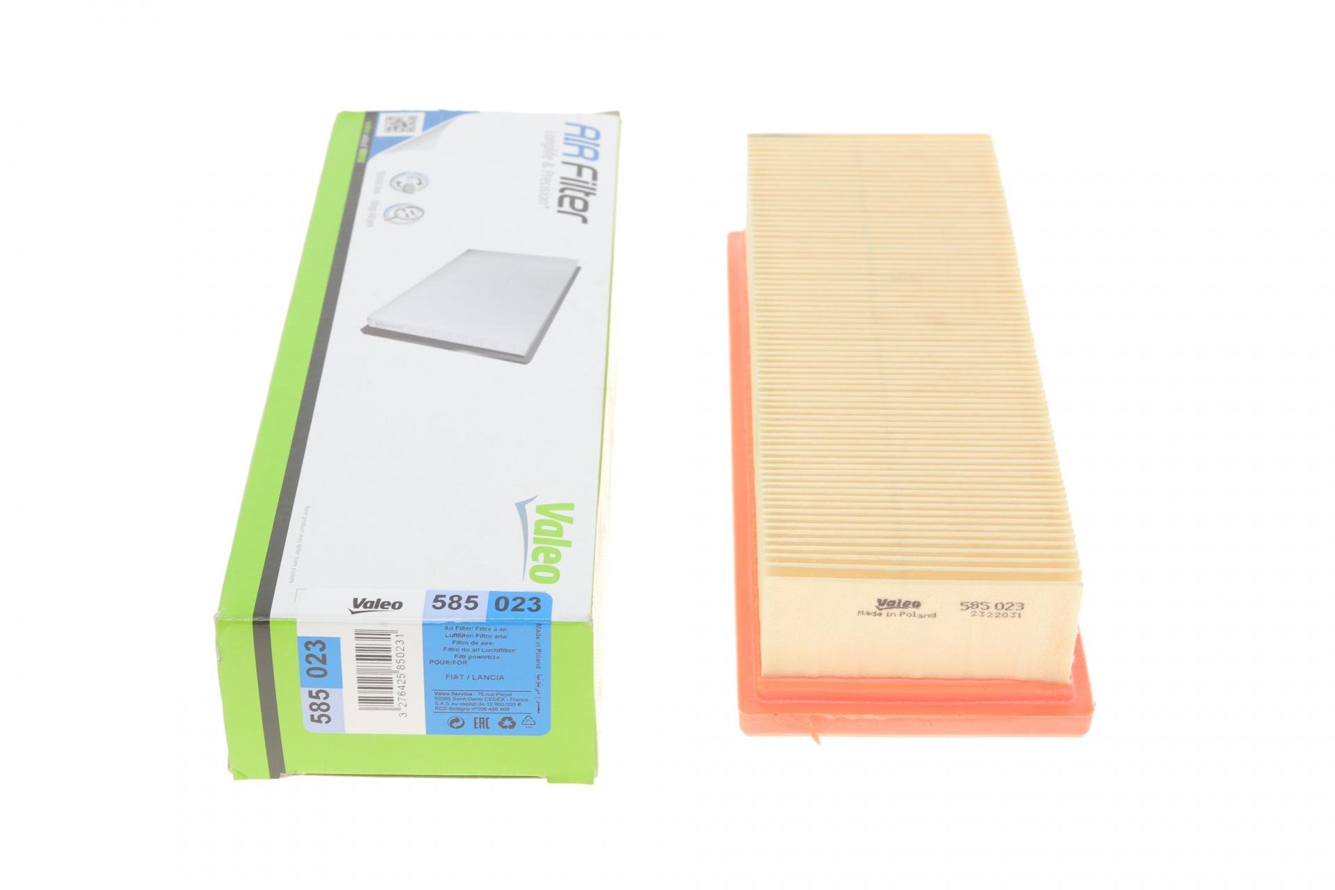 Фильтр воздушный VALEO для Fiat Panda/Punto 1,1/1,3 -03- (585023)