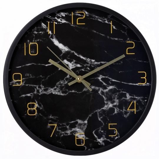 Часы Elisey Мрамор 30,5 см Черный (2005-078)