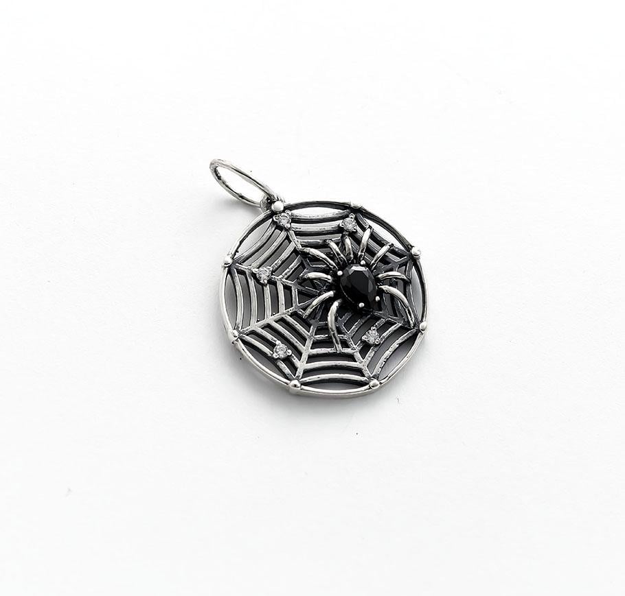 Кулон Maxi Silver 8727 Паук на паутине (88727)